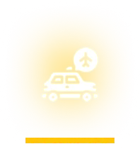Taxi service to airport symbol.