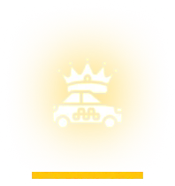 Car with crown icon on black background.